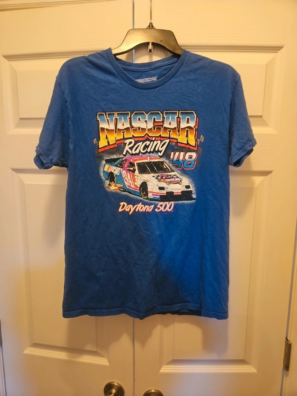 Nascar Blue Kids Tee with Daytona 500 Racing Graphic